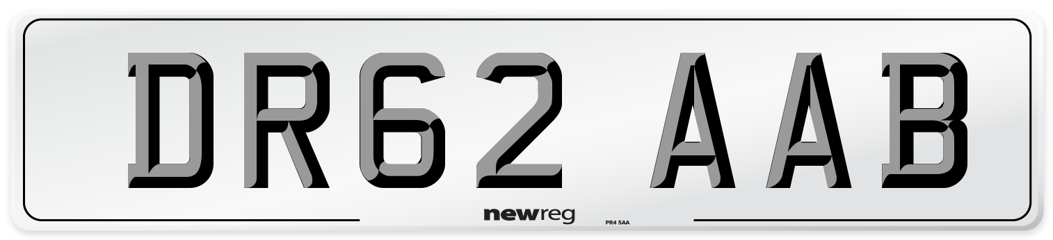 DR62 AAB Number Plate from New Reg